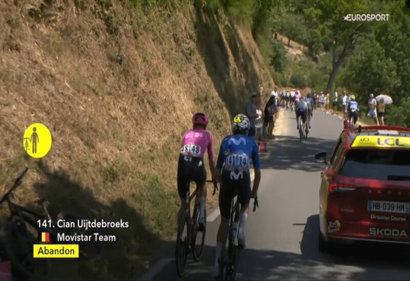 Uijtdebroeks si ritira dal Tour de France 