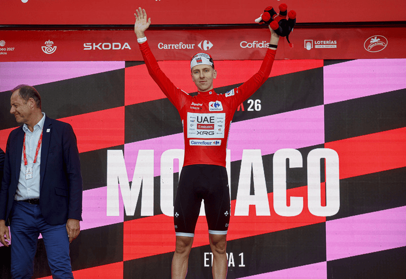 Vuelta a España: Pogačar dominates Monaco time trial and immediately wears red jersey