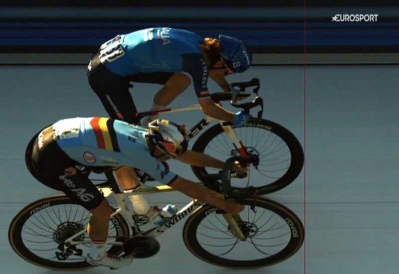 European Championship: Evenepoel beats Ciccone by millimetres